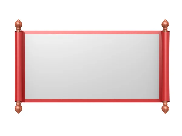 Röd vita rulla papper — Stockfoto