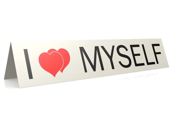Aku mencintai diriku sendiri — Stok Foto
