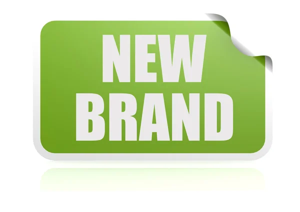 New brand green sticker — Stock Photo, Image