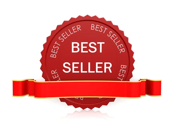 Selo best-seller com fita — Fotografia de Stock