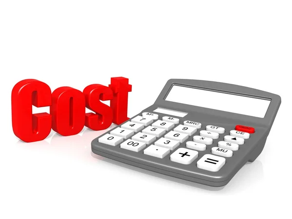 Cost with calculator — Stock Photo, Image