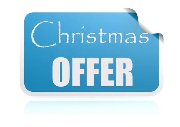 Christmas offer blue sticker — Stock Photo, Image