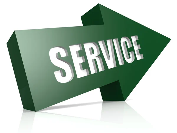 Service green blue arrow — Stock Photo, Image