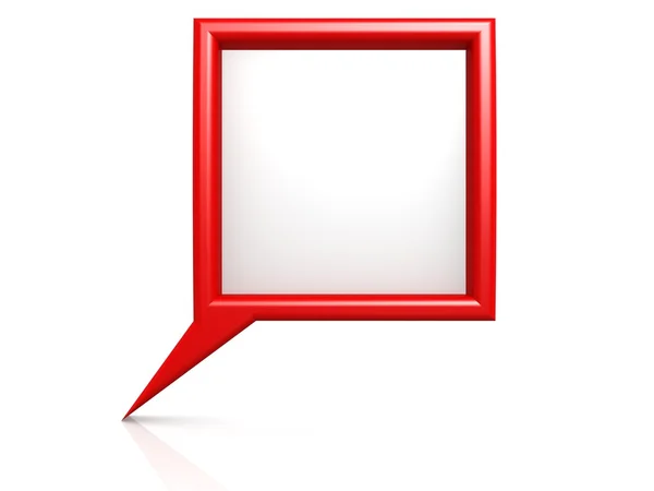 Red dialog bubble — Stock Photo, Image