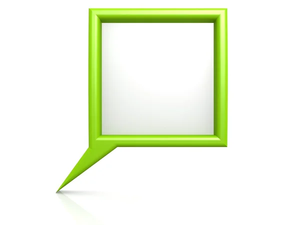 Green dialog bubble — Stock Photo, Image