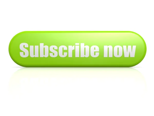Subscribe now green button — Stock Photo, Image