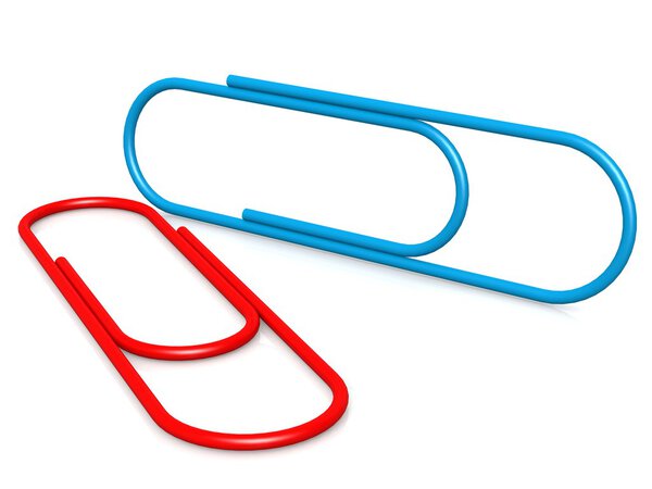 Blue red paper clip