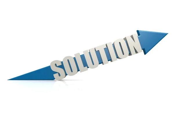 Blue solution arrow — Stock Photo, Image