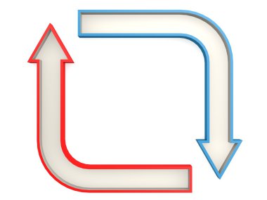 kırmızı mavi kare oku