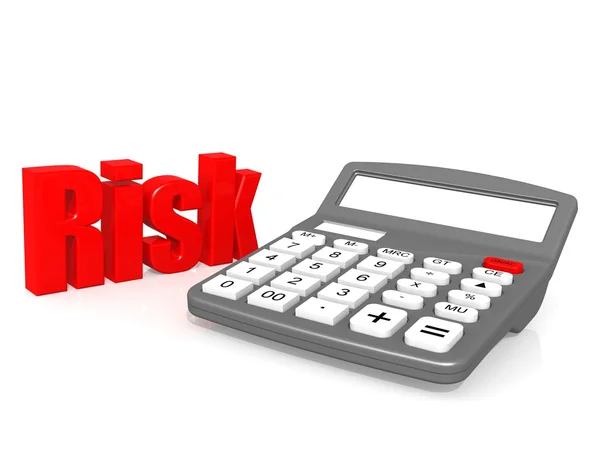 Hesap makinesi ile risk — Stok fotoğraf