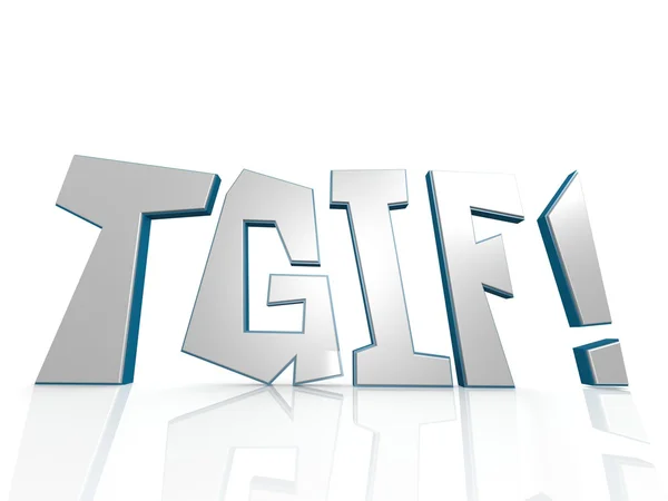TGIF modrá — Stock fotografie