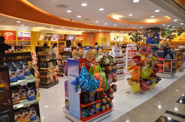 Toy store in Changi airport, Singapore clipart