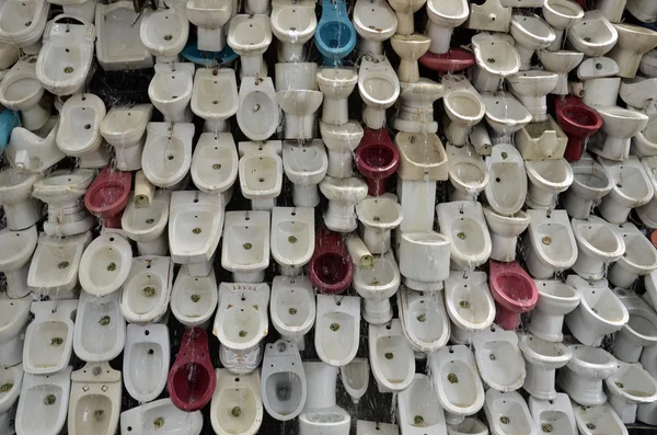 Muur van de toiletpot — Stockfoto