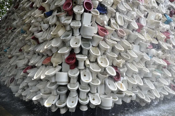 Wall of toilet bowl — Stock Photo, Image