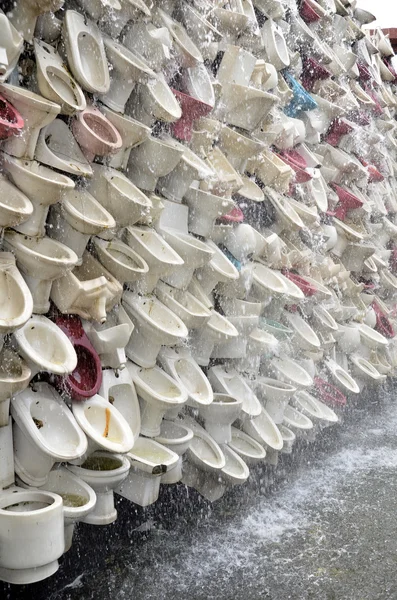 Wall of toilet bowl — Stock Photo, Image