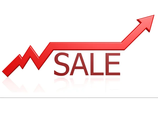 Gráfico de venda — Fotografia de Stock