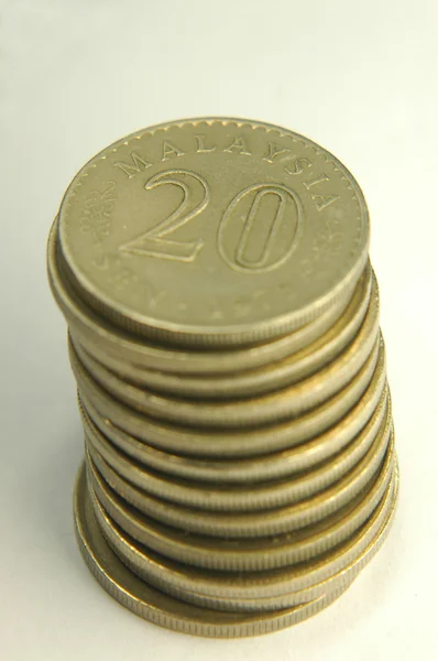 말레이시아 동전 20% — 스톡 사진
