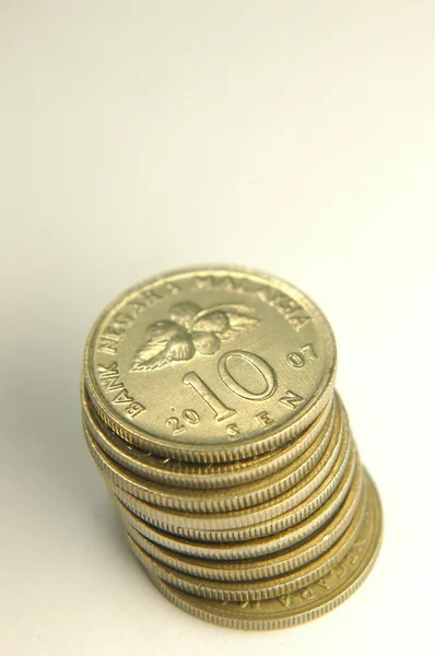 말레이시아 동전 10 센트 — 스톡 사진