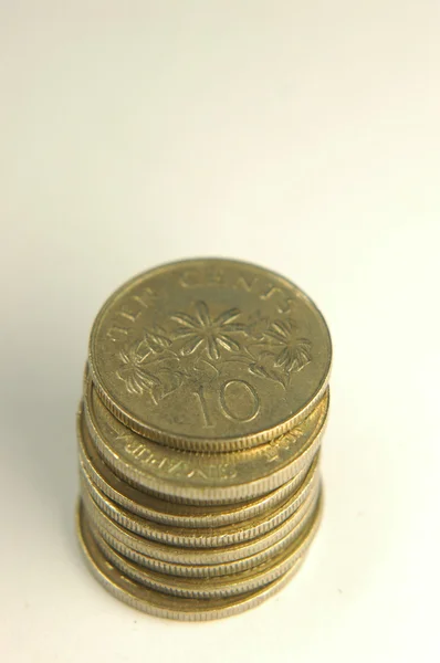 Singapura 10 cêntimos — Fotografia de Stock