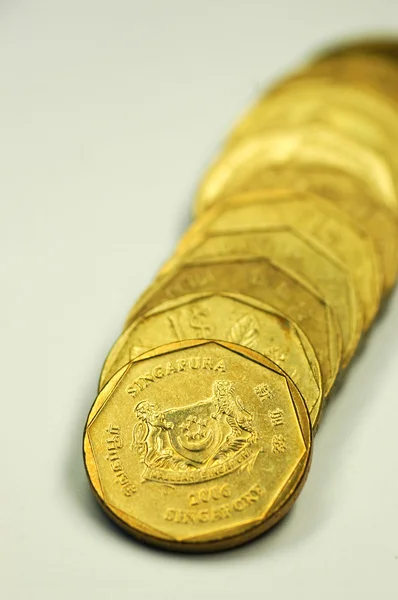 싱가포르 1 달러 동전 — 스톡 사진