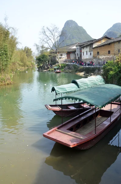 Paisaje del antiguo pueblo chino en Guangxi — Foto de Stock