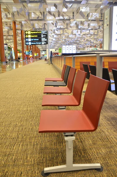 Singapur havaalanında boş koltuk — Stok fotoğraf