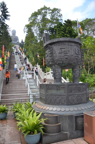 Stair to the giant buddha, Hong Kong — Stock Photo, Image
