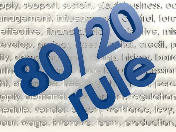 80 20 Rule — Stock Photo, Image