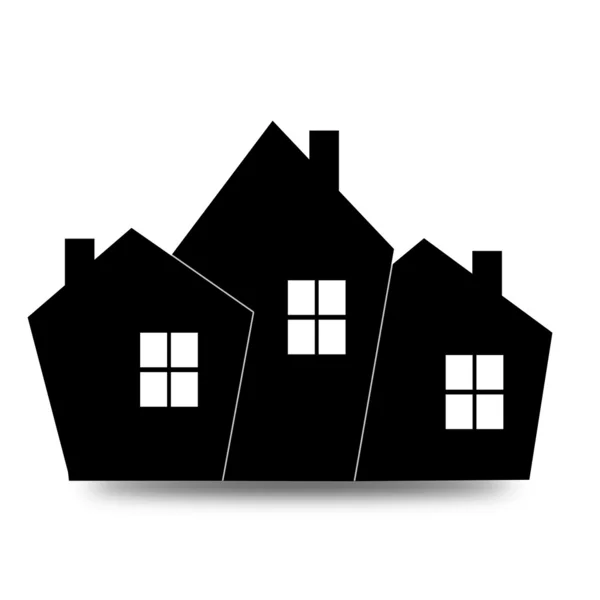 Siyah evi simgesi — Stok fotoğraf