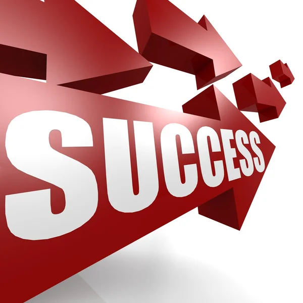 Success arrow in red — Stock Photo, Image