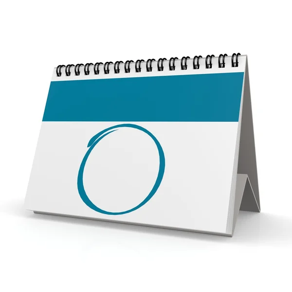 Calendario azul en blanco —  Fotos de Stock