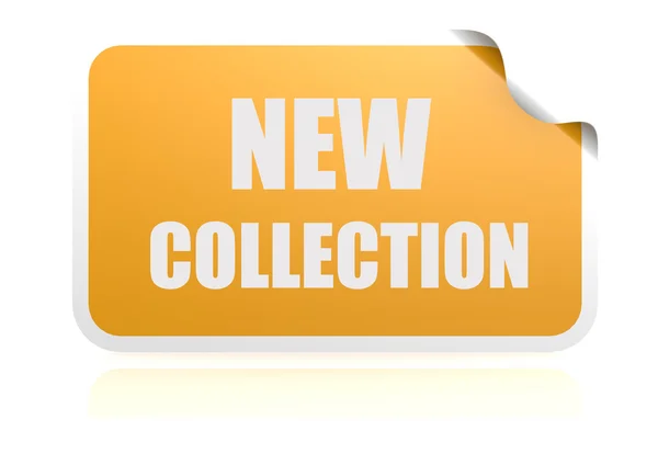 New collection yellow sticker — Stock Photo, Image