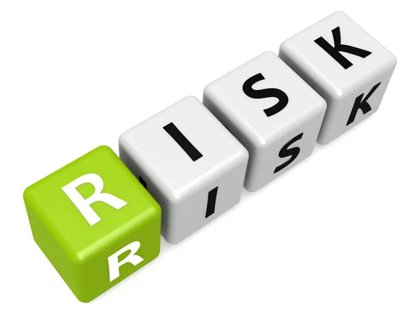 Zöld kockázatot buzzword — Stock Fotó