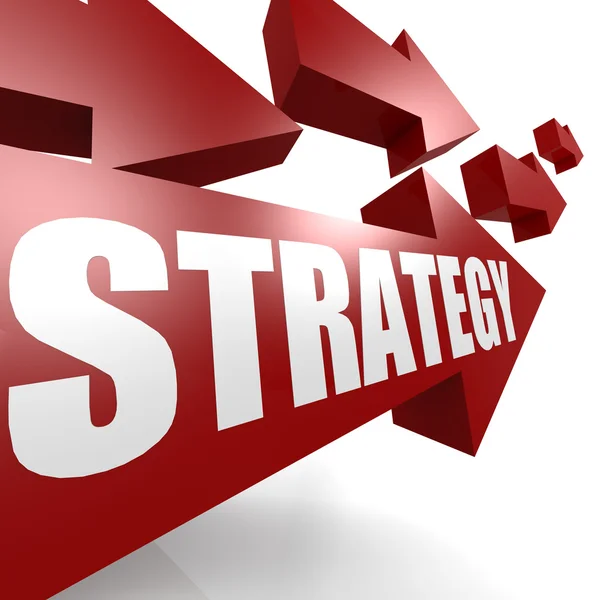 Strateji ok kırmızı — Stok fotoğraf