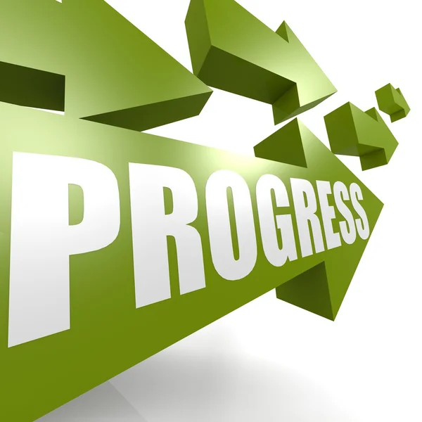 Progress arrow green — Stock Photo, Image