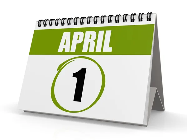 April 1 calendar — Stock Photo, Image