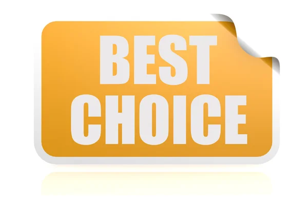 Best choice yellow sticker — Stock Photo, Image