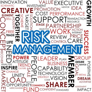 risk yönetimi kelime bulutu