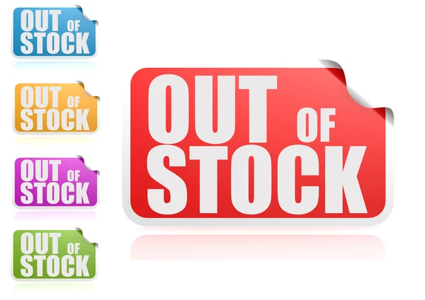 Out of stock label set — Stock Photo, Image