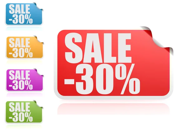 Sale 30 percent label set — Stock Photo, Image