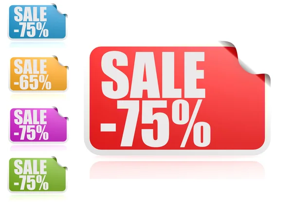 Sale 75 percent label set — Stock Photo, Image