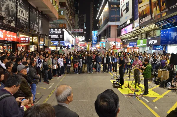 Street performance in Hong Kong — Stock Photo, Image