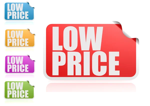 Low price label set — Stock Photo, Image