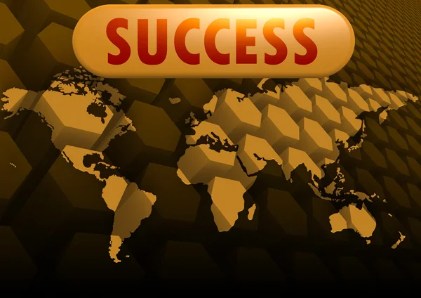 Kaart van de wereld van het succes — Stockfoto