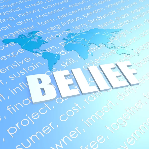 Mapa mundial de creencias — Foto de Stock