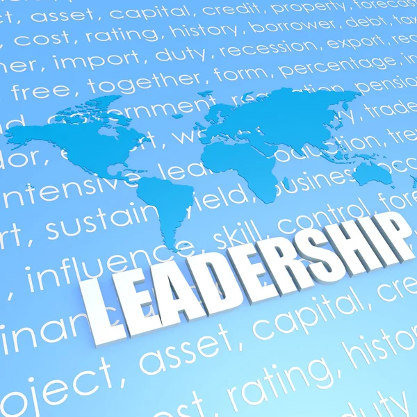 Leadership mappa del mondo — Foto Stock