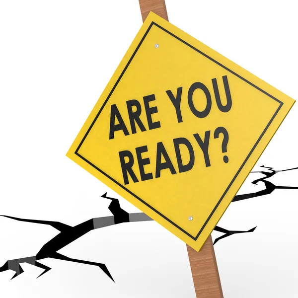 Are you ready sign board — Stock Photo, Image