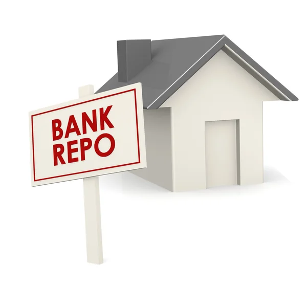 Bank repo banner with house — Stock Photo, Image