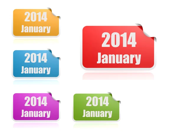 January of 2014 — Stock Photo, Image