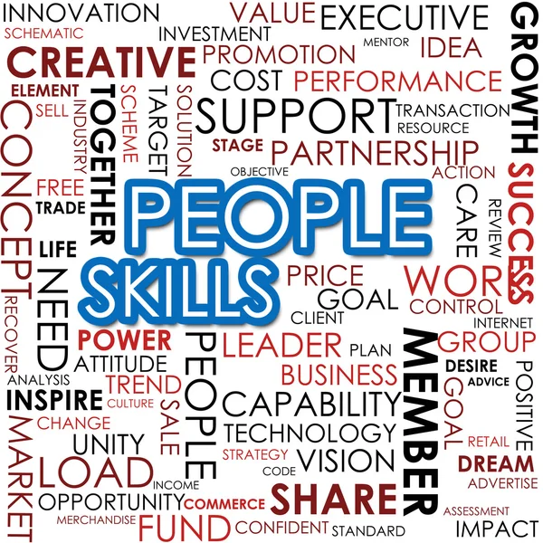 People skill word cloud — Stock Photo, Image